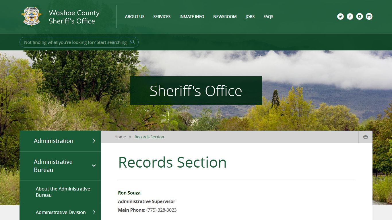 Records Section - Washoe County Sheriff's Office
