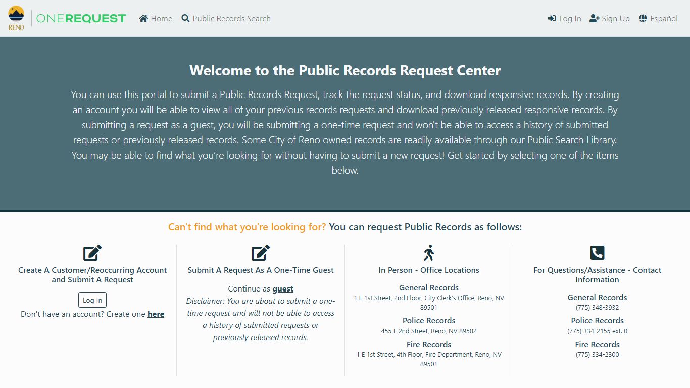 Public Records | City of Reno